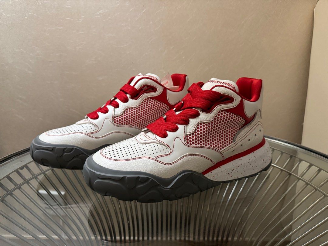 Brand New Alexander McQueen Court Trainer Mesh Panelled Chunky Sneakers
