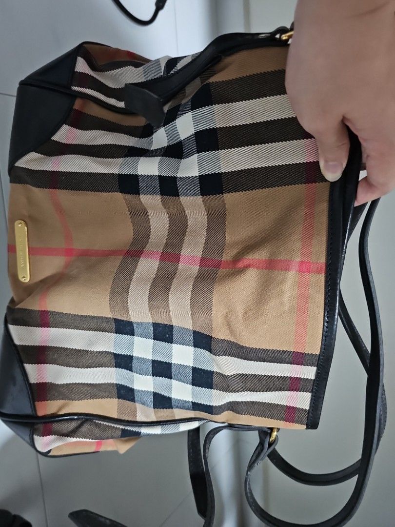 Burberry bridle house check medium canterbury tote sales