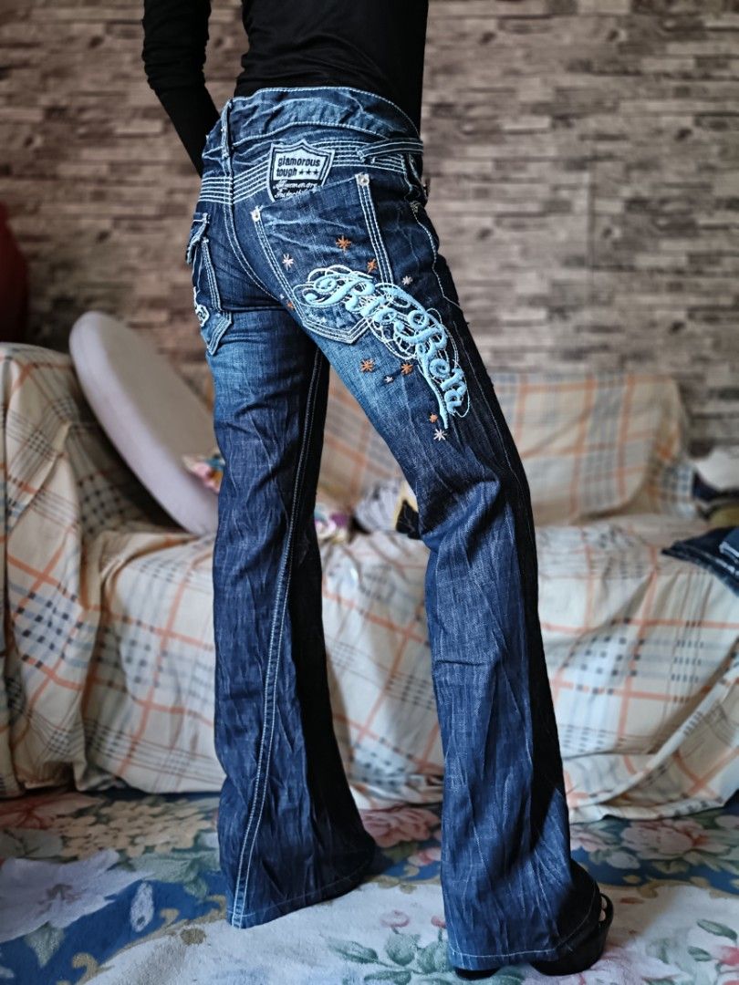 パンツ 00s archive bondage flare denim 00s archive japanese label flare denim