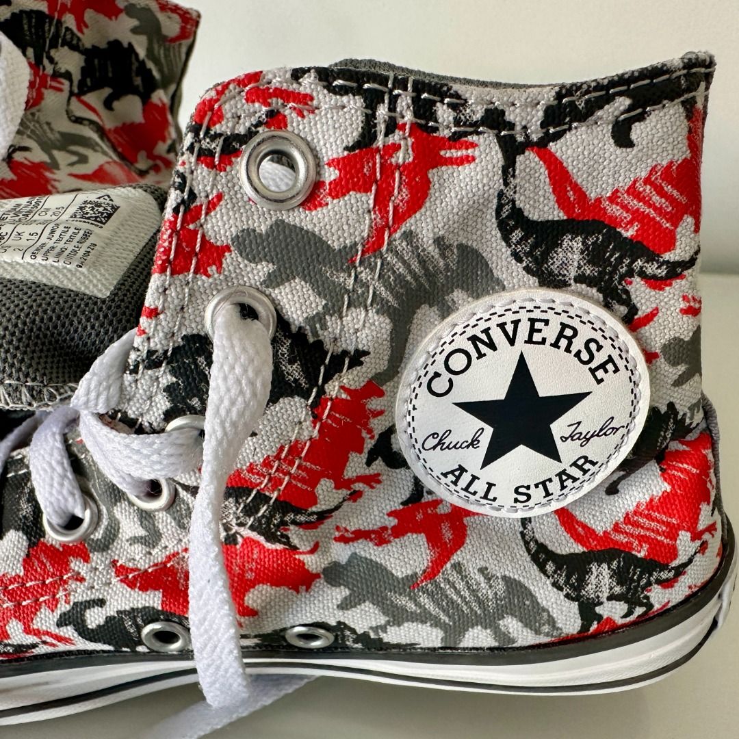 Converse All Star Dinosaur Hi top Shoes Babies Kids Boy s Apparel on Carousell