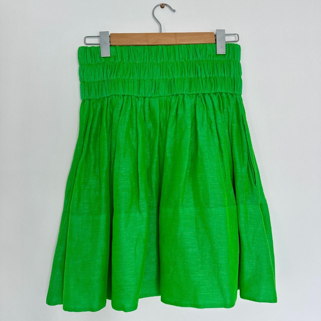 Country road green pleated skirt outlet