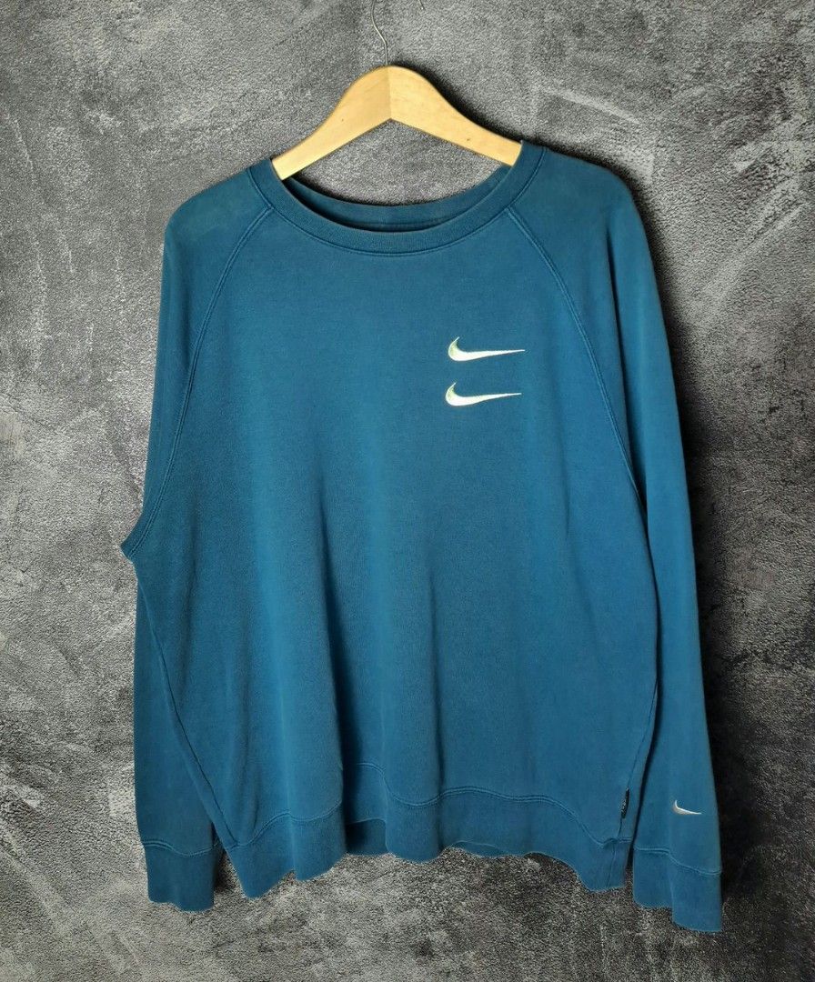 Light Blue Sweatshirt Nike Trui Blauw Vintage Nike Vintage Sweater