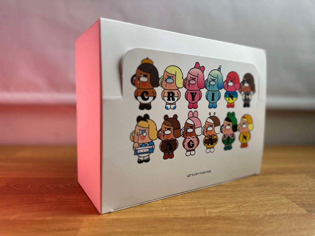POPMART CRYING AGAIN series figures (Category: Designer & Blind Box Toys) located in Manila. Submitted by giagurl14 (Listing ID 1335781497, Image 3). Description: POPMART store bought. 1 whole set contains 12 sealed individual blind boxes. .