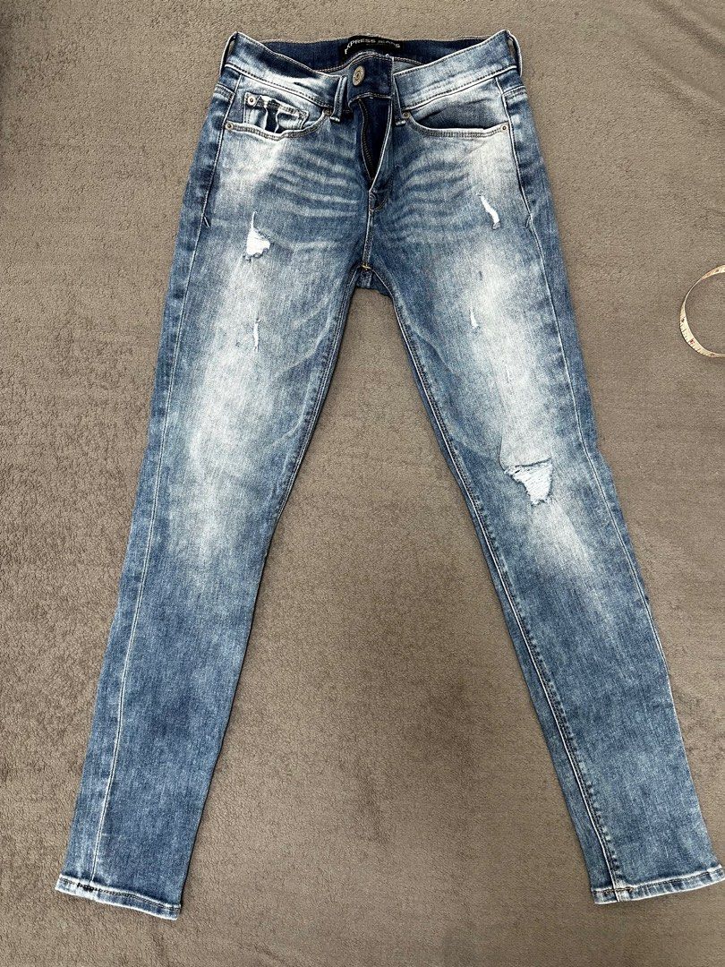 Express Jeans Mid Rise Ankle Legging Size 4 Women s Fashion Bottoms Jeans on Carousell