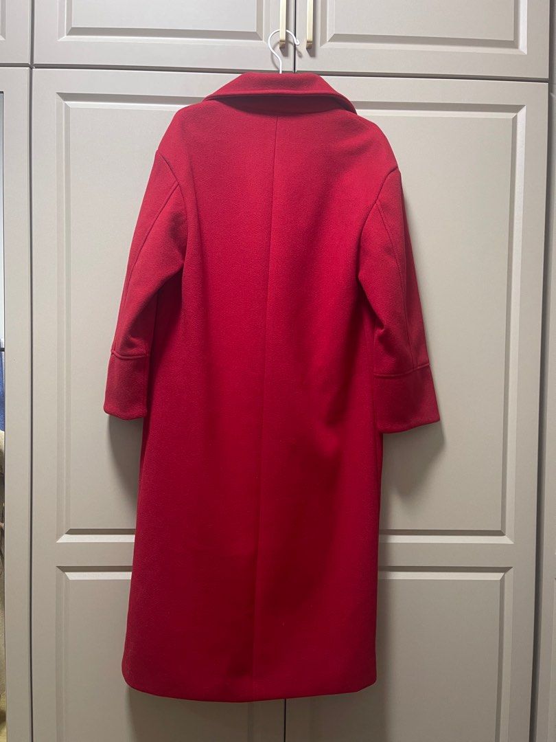 Stradivarius red coat on sale