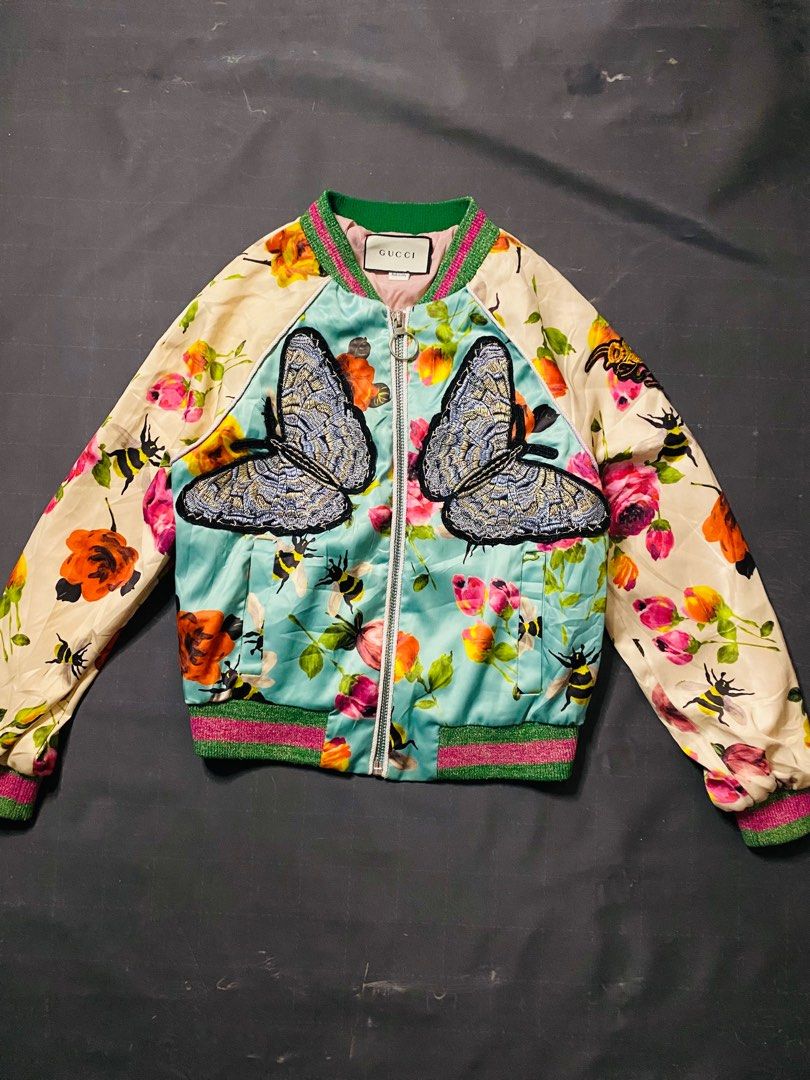 Gucci floral bomber jacket on sale