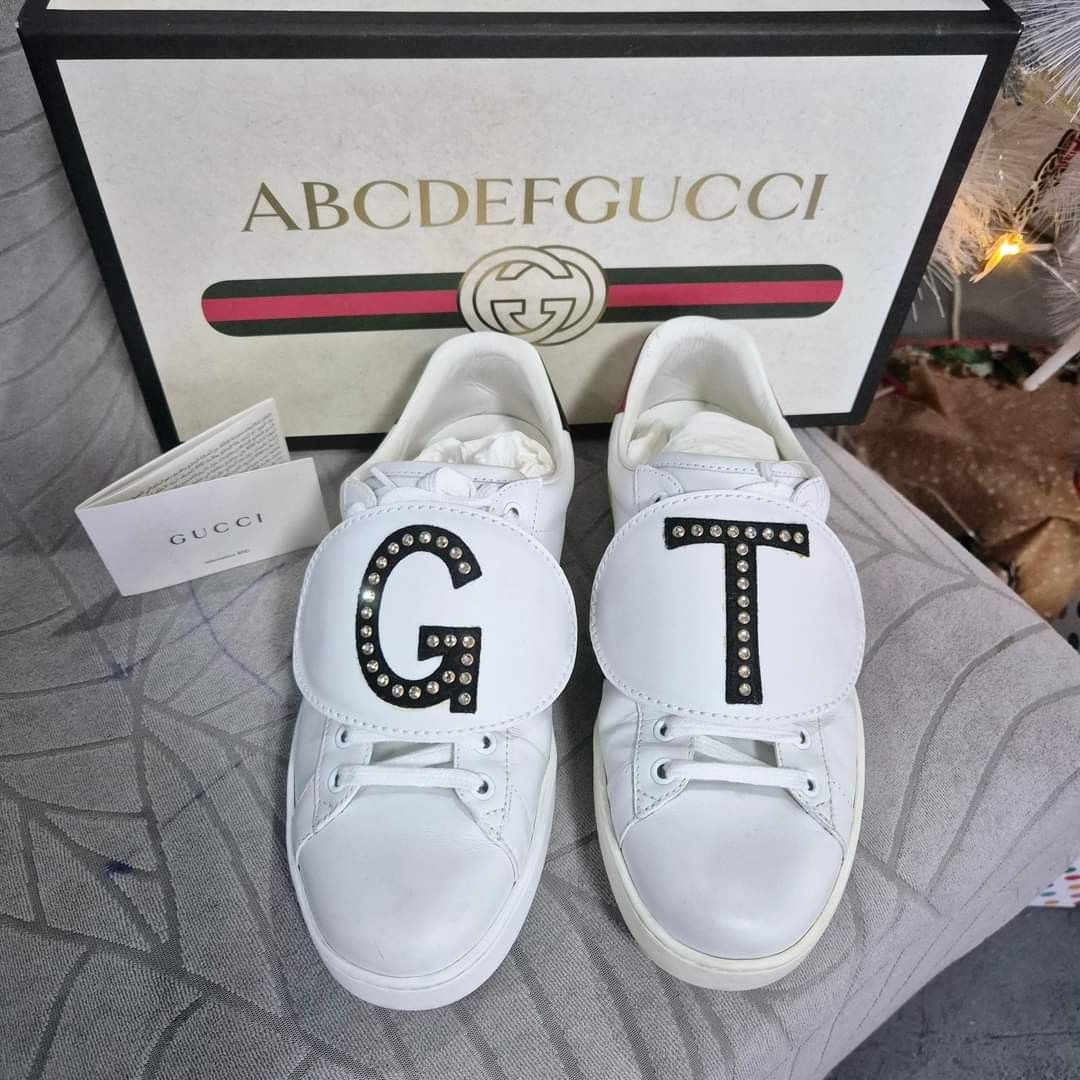 Gucci ace studded leather sneaker new arrivals