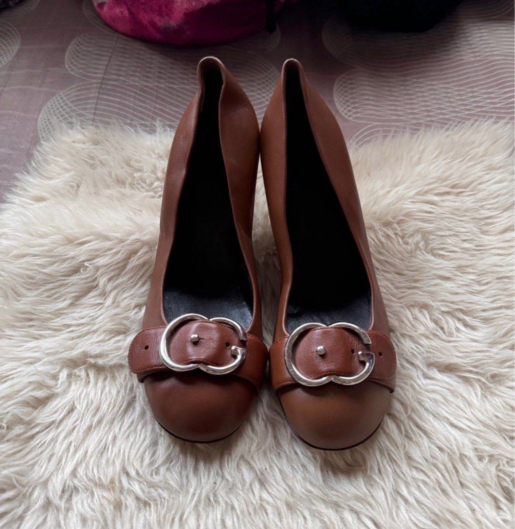 Gucci leather heels discount