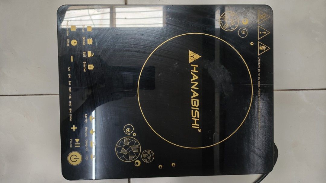 Hanabishi induction cooker hic 200 (Category: Cookware & Accessories) located in Manila. Submitted by olxph_613991101 (Listing ID 1335639236, Image 1). Description: Hanabishi induction cooker HIC 200 for sale 2500php good as new salamat sa Dios ♥️.