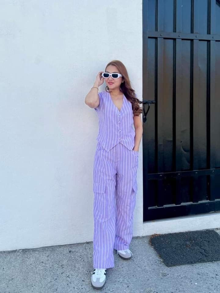 HEATHER VEST AND CARGO PANTS COORDINATES (Category: Sets or Coordinates) located in Cainta. Submitted by agirlnamedkatkatII (Listing ID 1335730603, Image 3). Description: HEATHER VEST AND CARGO PANTS COORDINATES P480.00 FABRIC: PREMIUM EYELET FABRIC FREESIZE CAN FIT FROM SMALL TO SEMI LARGE NOTE: PLEASE PROVIDE 2ND AND 3RD COLOR OPTIONS.