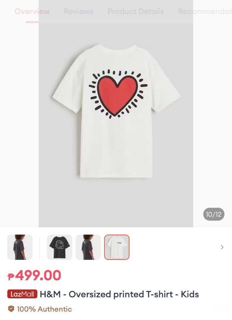 H&M oversized t-shirt Keith Haring (Category: Others Tops) located in Batangas. Submitted by decluttery0908 (Listing ID 1335699638, Image 2). Description: KINDLY READ FIRST BEFORE MAKING AN INQUIRY H&M keith haring 450 + sf Size: 16-18 US | UK 12-14 Color: off white/cream in actual Bnwt Oversized kaya kasya sa adult. Unisex. Bought from pasabuy for 499 + 50 pf Selling 450 Color may vary due to lighting. Actual photos available upon request. If an