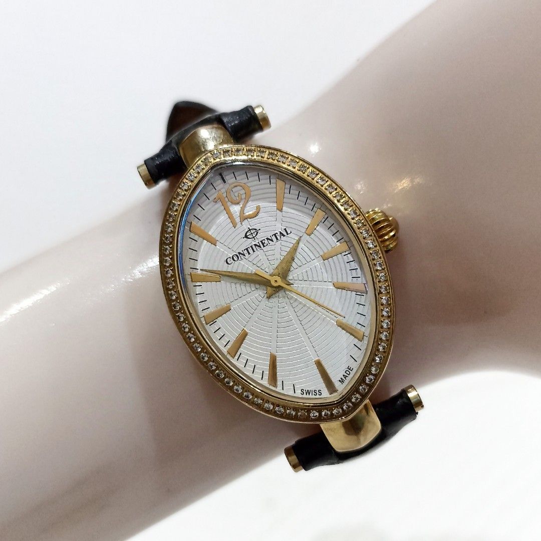 Jam Tangan Continental Swiss Baignoire Crystal Quartz ‼️ SERIOUS BUYER ONLY  ‼️ Ladies Watch Wanita Cewek Perempuan Diamond Berlian
