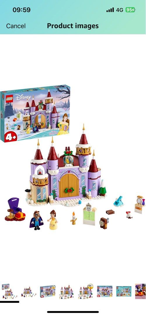 Lego disney belle's castle winter celebration disney princess building kit 43180 clearance