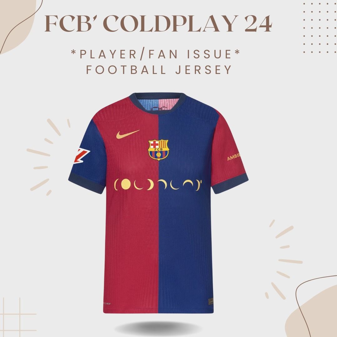 Limited Edition Barcelona 24/25 Coldplay Logo El Clasico Home