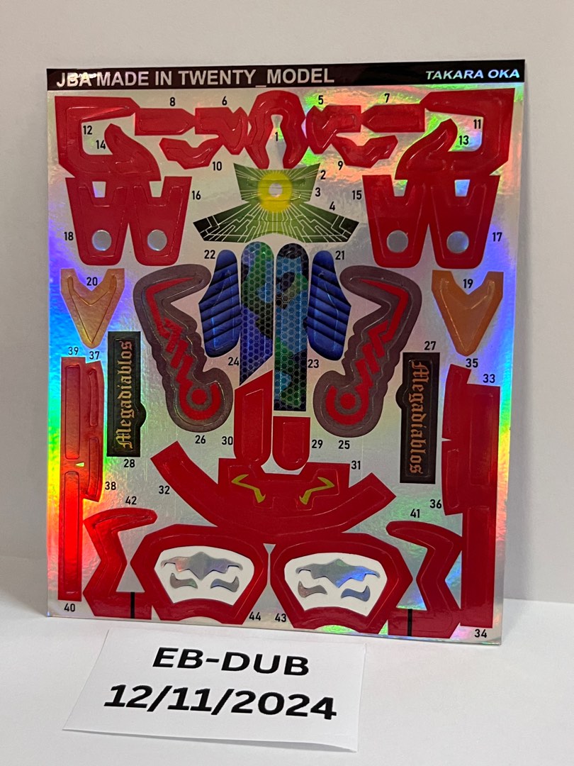 Mega Diablos Battle B-Daman Sticker, Hobbies & Toys, Toys & Games on ...