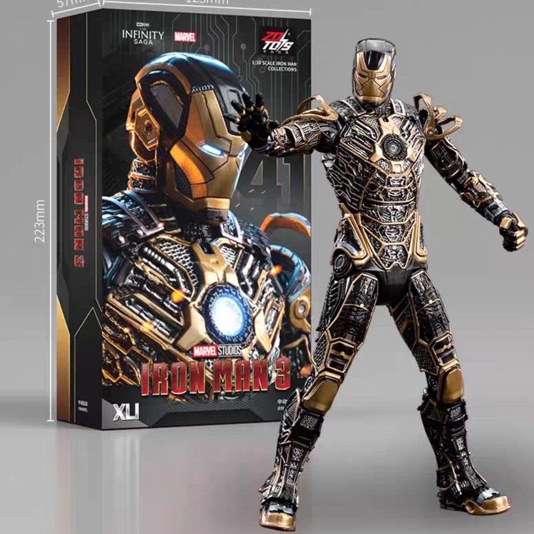 in stock* ZD Toys Iron Man Mark XLI 41 Bones Iron Man 3, Hobbies