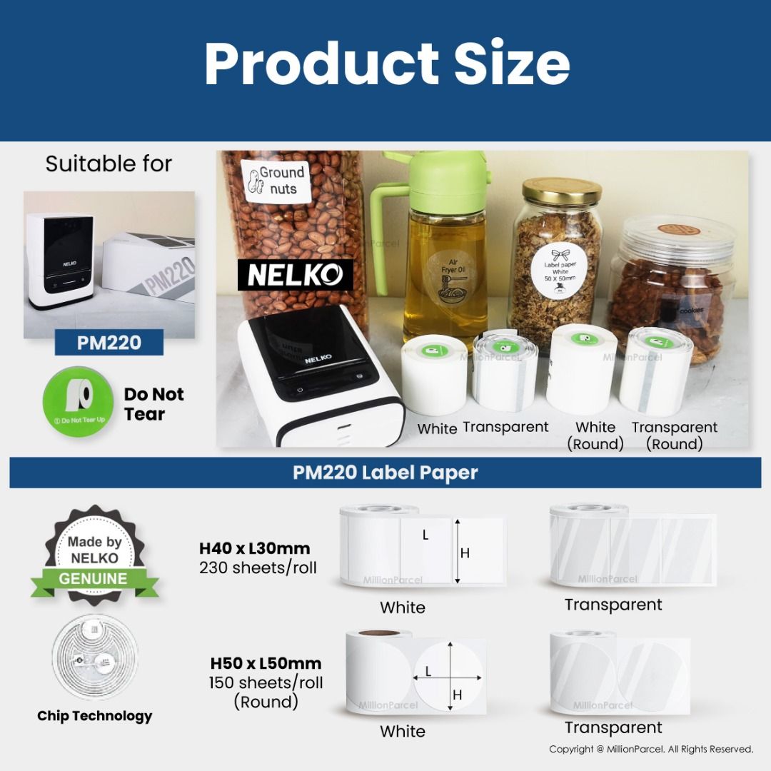 NELKO Paper Sticker | Label Sticker | Custom Sticker | Thermal Label ...