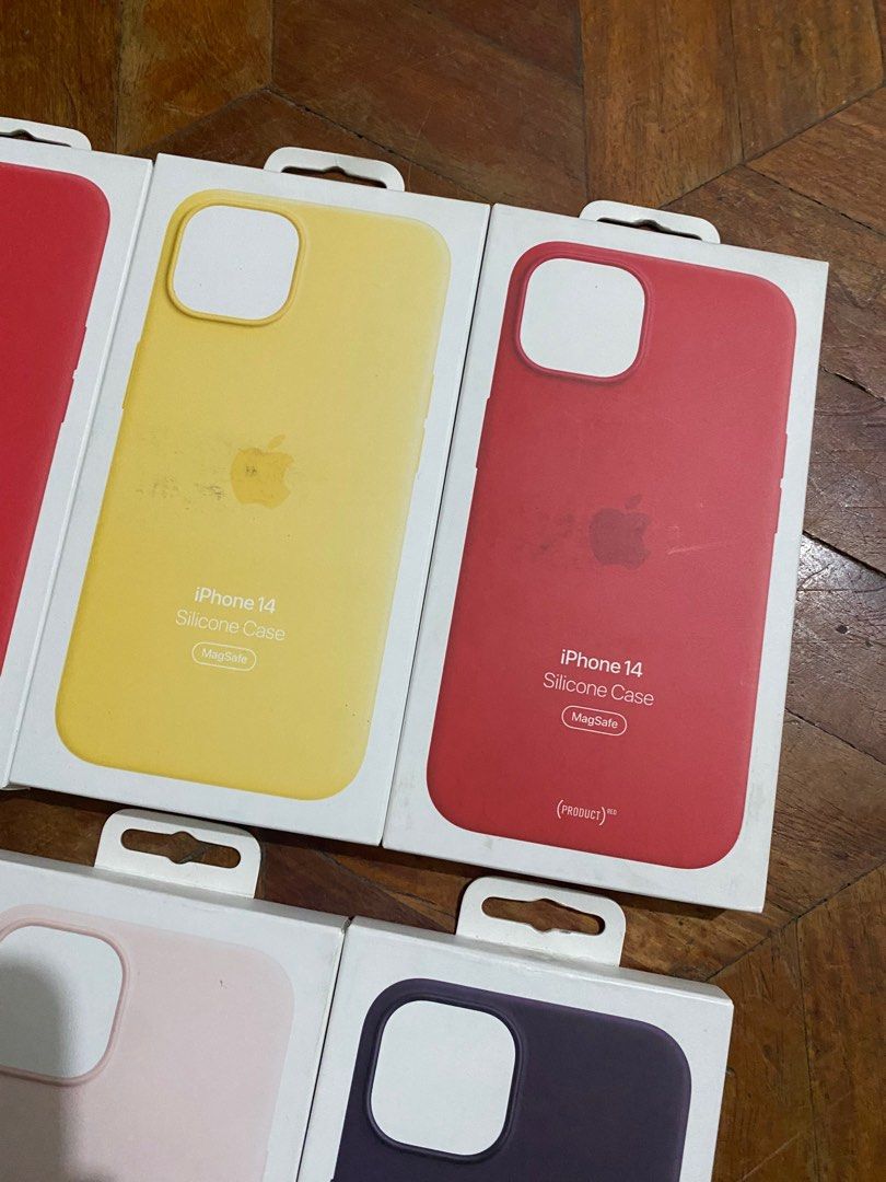 Original Apple Silicone MagSafe Case for iPhone 14 / 13 (Category: Cases & Sleeves) located in Manila. Submitted by razelysonn (Listing ID 1335776009, Image 3). Description: 101% Original, FIXED PRICE BELOW SRP Price list: Pink and Succulent - 1700 Other colors - 1500.
