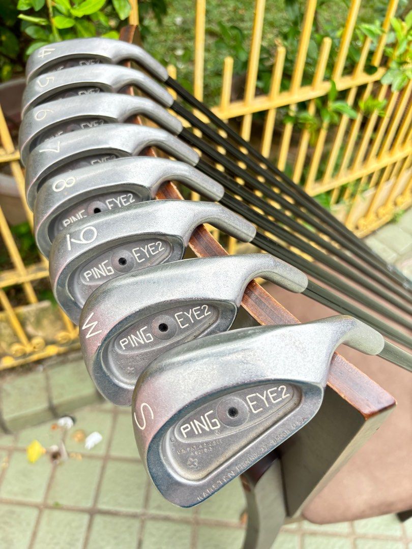 Ping Eye 2 Golf Set with Ping Bag (Complete) (Category: Golf) located in Manila. Submitted by eclipse58 (Listing ID 1335673453, Image 3). Description: COMPLETE Ping Eye 2 Golf Set ✅️ 4-9 Irons, Sand Wedge & Pitching Wedge ✅️ Bridgestone Precept Tour Premium Driver, Bridgestone Precept 3 & Bridgestone Precept 5 Woods ✅️ Ping B60 Putter & Ping Golf Bag ✅️ Original Ping Regular Flex Graphite Shaft & Grips ✅️ Good condition Selling Price: 10,800 Loca