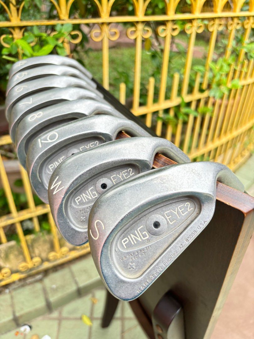 Ping Eye 2 Golf Set with Ping Bag (Complete) (Category: Golf) located in Manila. Submitted by eclipse58 (Listing ID 1335673453, Image 1). Description: COMPLETE Ping Eye 2 Golf Set ✅️ 4-9 Irons, Sand Wedge & Pitching Wedge ✅️ Bridgestone Precept Tour Premium Driver, Bridgestone Precept 3 & Bridgestone Precept 5 Woods ✅️ Ping B60 Putter & Ping Golf Bag ✅️ Original Ping Regular Flex Graphite Shaft & Grips ✅️ Good condition Selling Price: 10,800 Loca