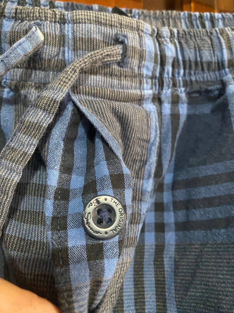 Mens plus size Pajama - Ben Sherman - L/XL (Category: Sleep and Loungewear) located in Quezon City. Submitted by goodstuff_4sale (Listing ID 1335647669, Image 3). Description: Original Ben Sherman mens PJ bottom/ lounge pants used once. 📌No flaws but altered in length US Large on tag Dark Blue plaid full garterized garter with ties side pockets 📌altered length - 34” inseam 22.5” waist - 16” to 20” Gcash Grab lalamove J&t Jrs .