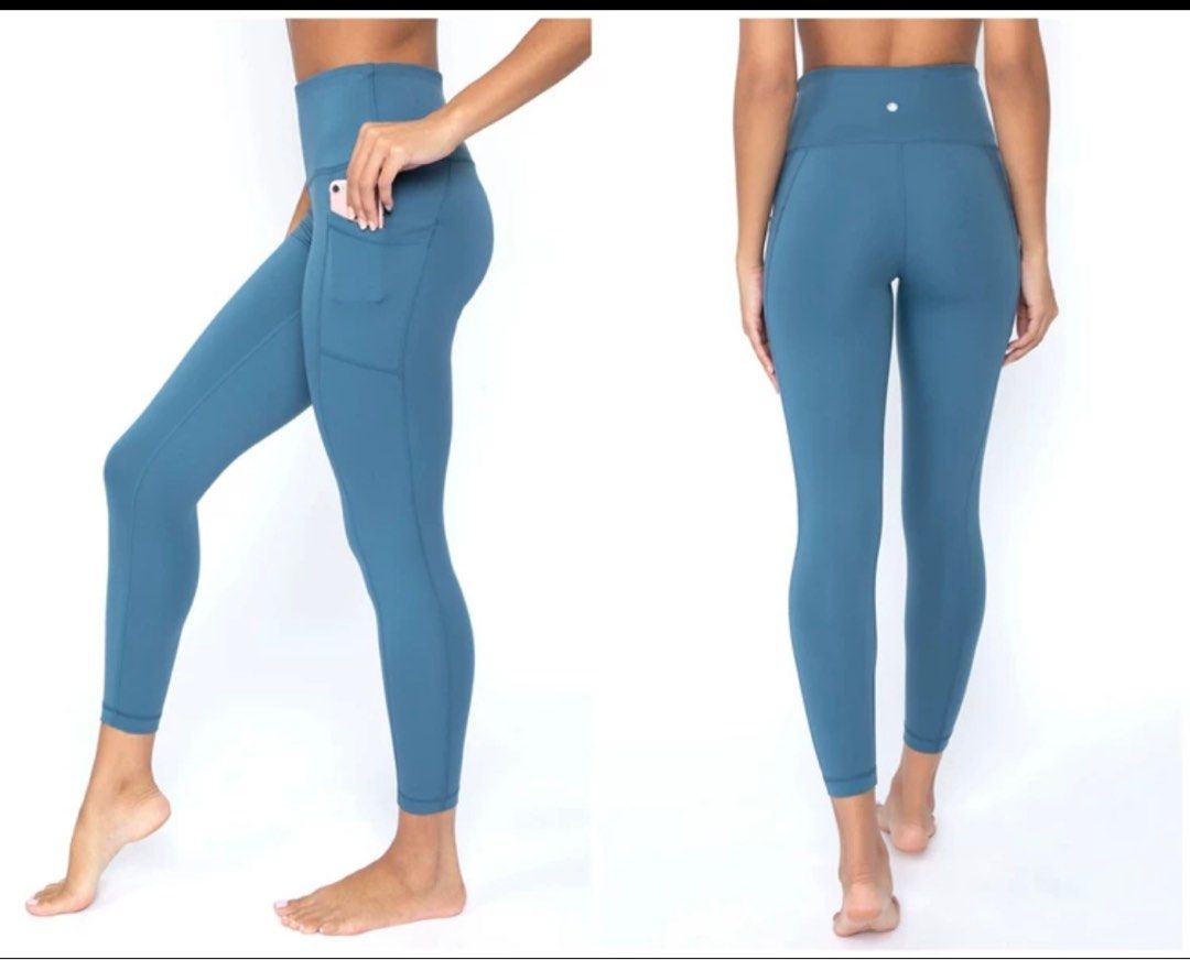 Khaki yoga pants with pockets shop