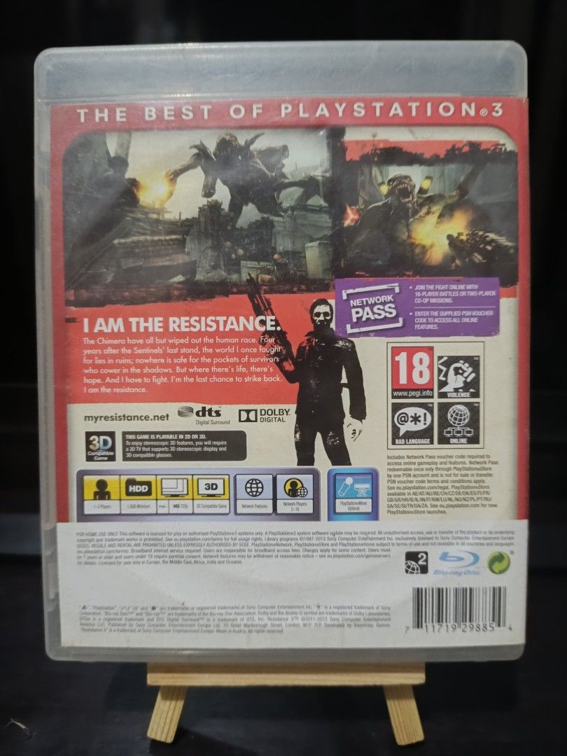 Resistance 3, Video Gaming, Video Games, PlayStation on Carousell