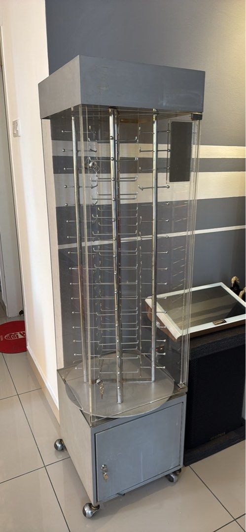 rotating door display cabinet with customized size glass cabinet with ...