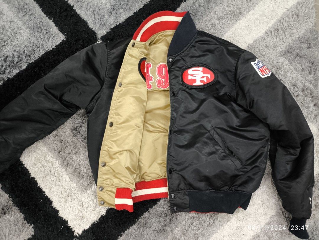 San Francisco 49ers Reversible Vintage Satin Starter Jacket NFL LARGE Men s Fashion Coats Jackets and Outerwear on Carousell