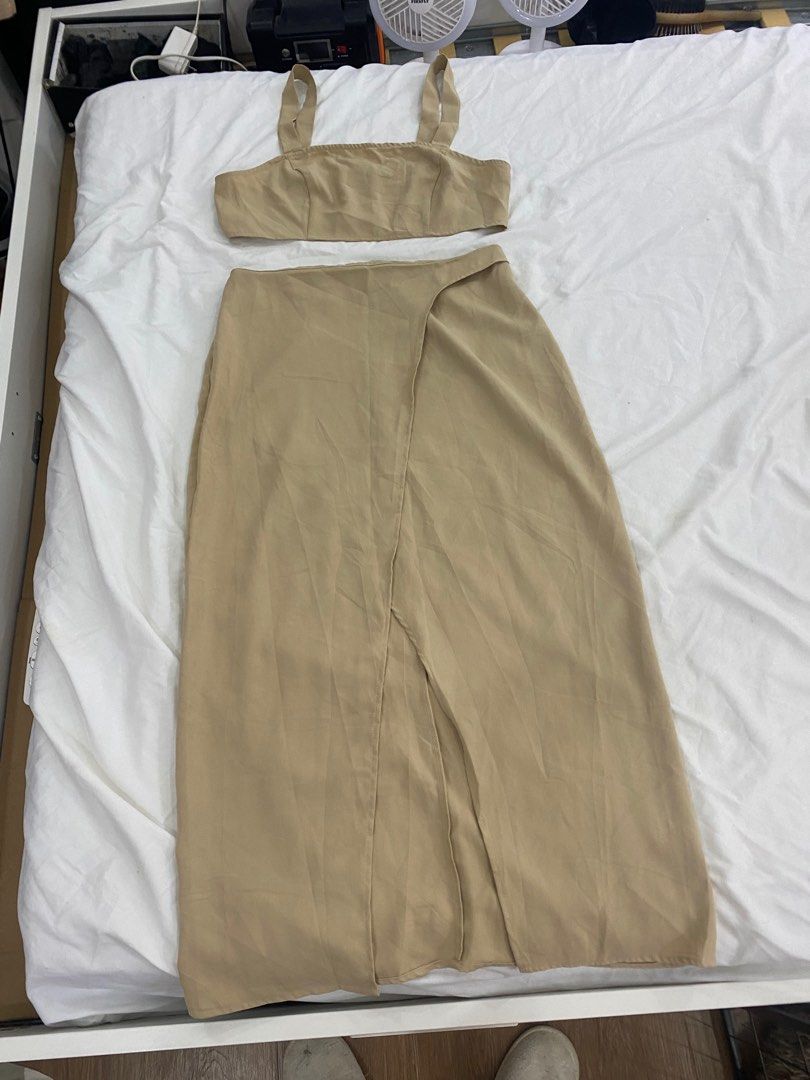Shein Beige Coordinates (Category: Sets or Coordinates) located in Pasuquin. Submitted by ydaimogen (Listing ID 1335683802, Image 2). Description: Medium on tag Bust: 34-36 inches Waist: 28-30 inches.
