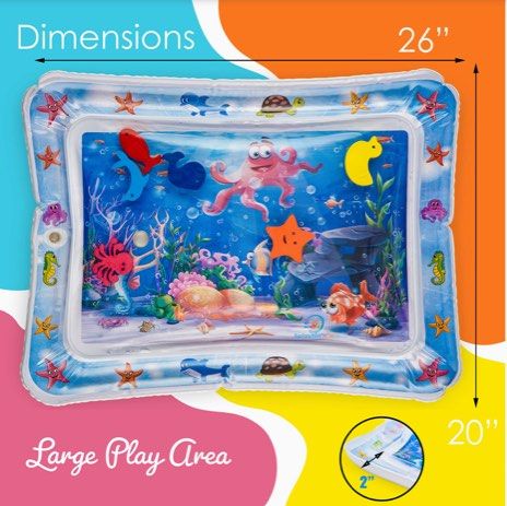 Splashin kids Inflatable Tummy Time Premium Water mat Infants and Toddlers Babies Kids Bathing Changing Changing Mats Accessories on Carousell