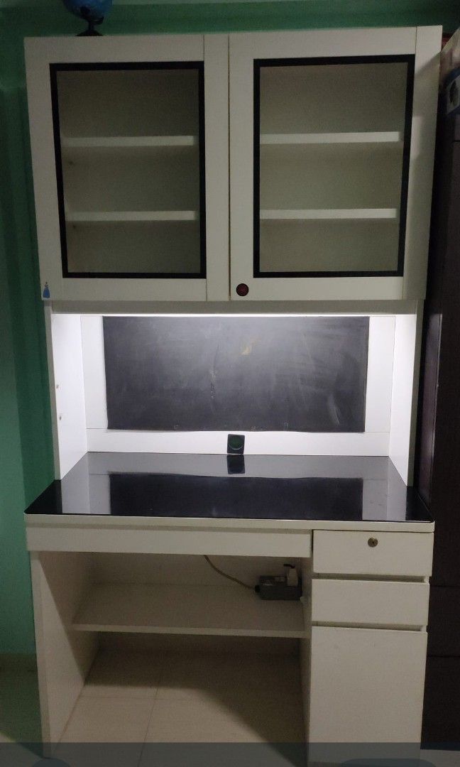 Study Table (Category: Shelves, Cabinets & Racks) located in Singapore. Submitted by saramitu (Listing ID 1335641854, Image 1). Description: 2 years old study heavy study table with stone slab.