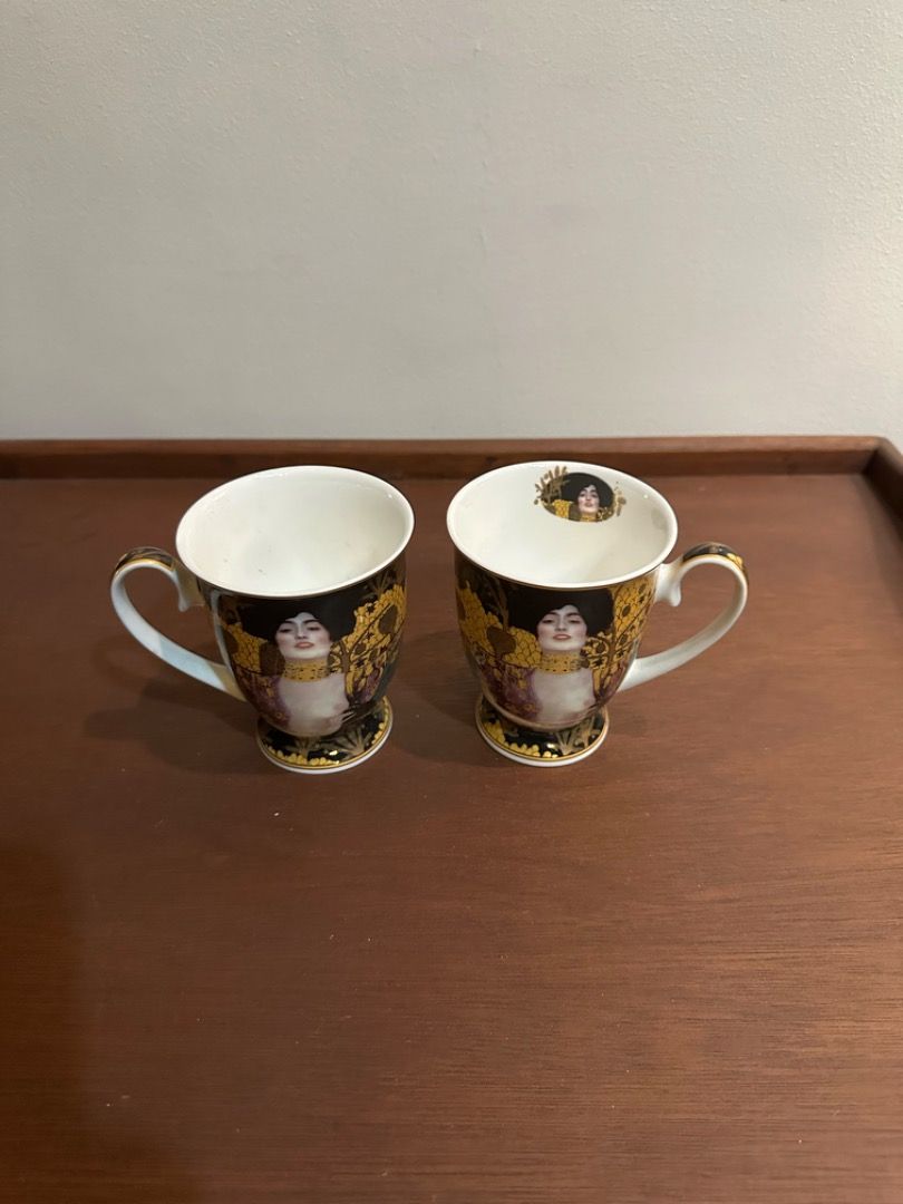 Tea Cups by Gustav Klimt Fine Bone China (2 pieces) (Category: Coffee & Tea Tableware) located in San Juan City. Submitted by looneybin559 (Listing ID 1335629621, Image 2). Description: Gifted. Never used. Only displayed. In good condition. Payment via G-Cash or Bank Transfer Only. .