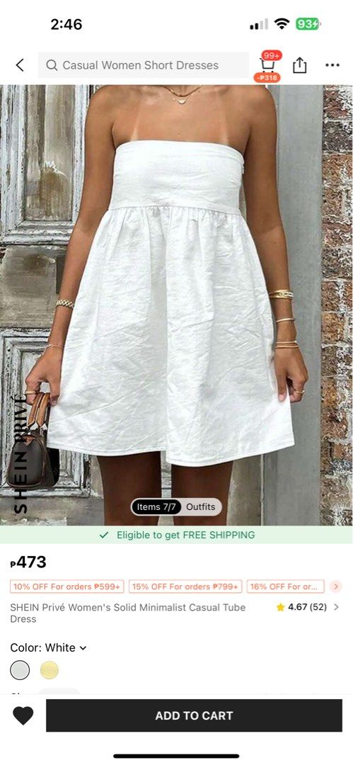 TUBE DRESS SHEIN (Category: Dresses) located in Paranaque City. Submitted by anjongg (Listing ID 1335664233, Image 2). Description: rfs: too short for me.