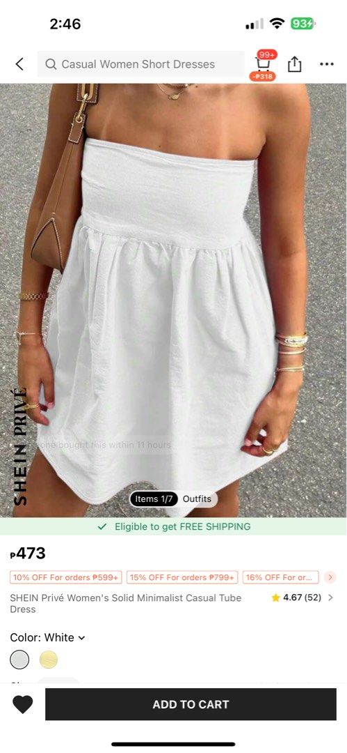 TUBE DRESS SHEIN (Category: Dresses) located in Paranaque City. Submitted by anjongg (Listing ID 1335664233, Image 3). Description: rfs: too short for me.