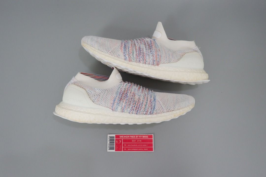 Ultraboost laceless white multicolor hot sale