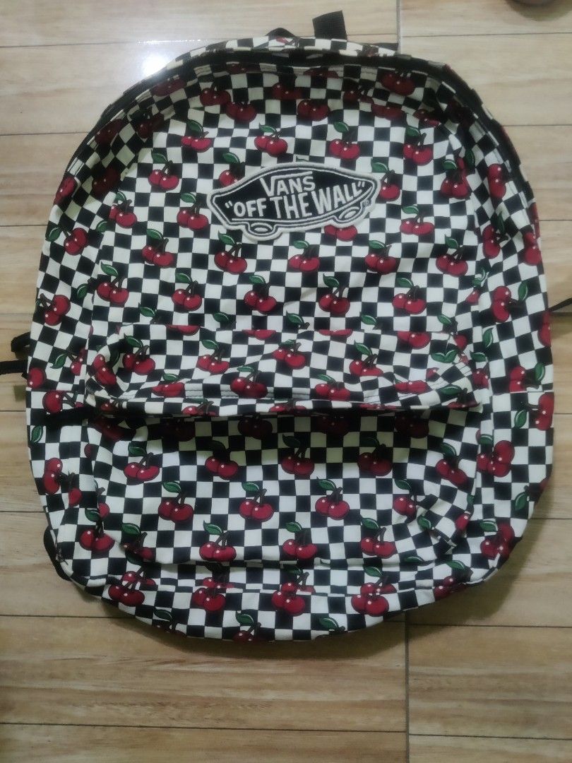 Vans checkered cherry backpack discount