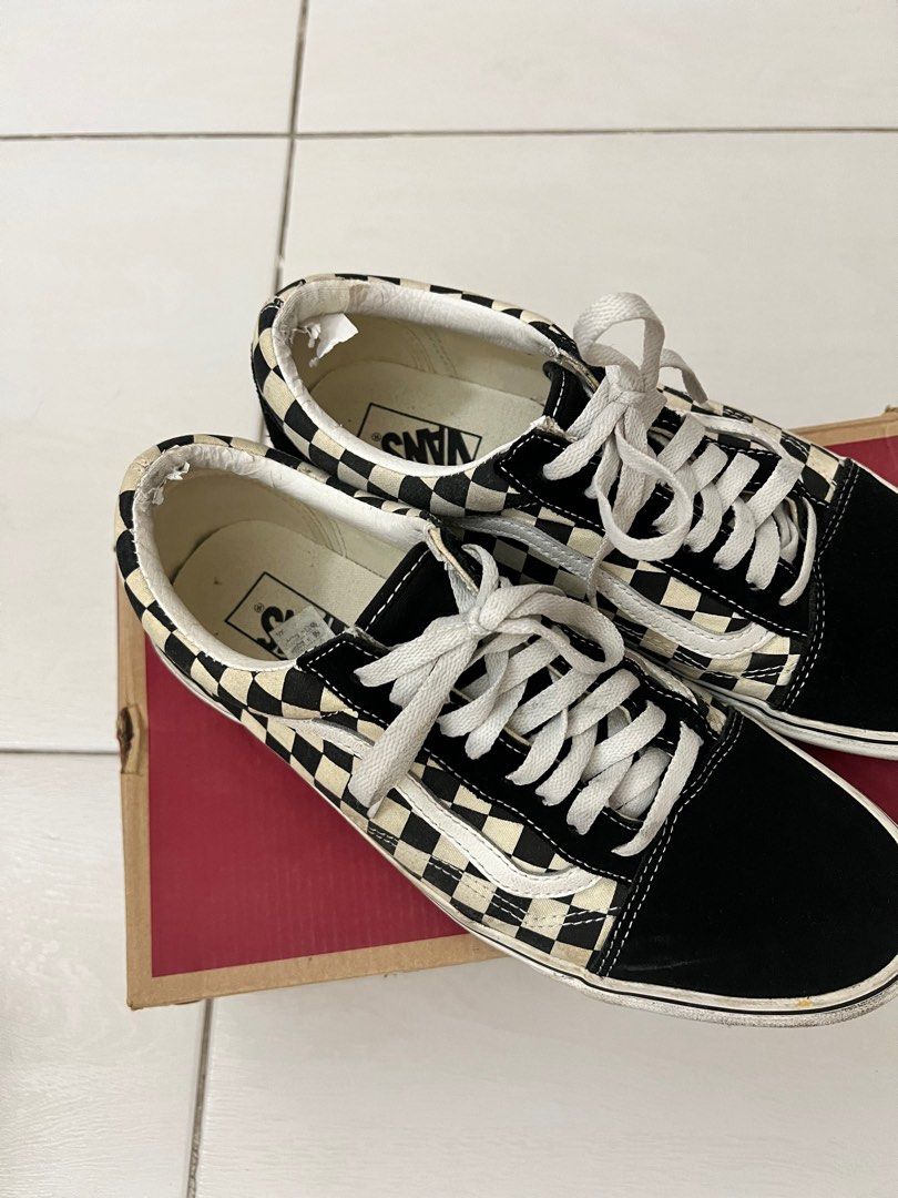 VANS Oldskool Checkerboard Men s Fashion Footwear Sneakers on Carousell