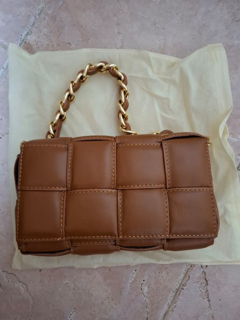 vera pelle verapelle Italy women s lady shoulder bag crossbody suede leather mini handbag purse compact brown Women s Fashion Bags Wallets Shoulder Bags on Carousell