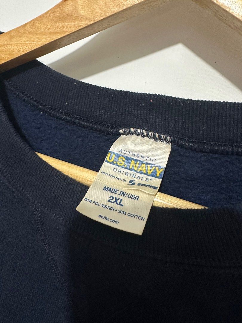 Vintage US NAVY Sweatshirt BOXY (Category: Activewear) located in Pateros City. Submitted by garmentory (Listing ID 1335681055, Image 3). Description: Size XXL: 28W x 28L Boxy Fit Made in USA 3M hits on front and back.