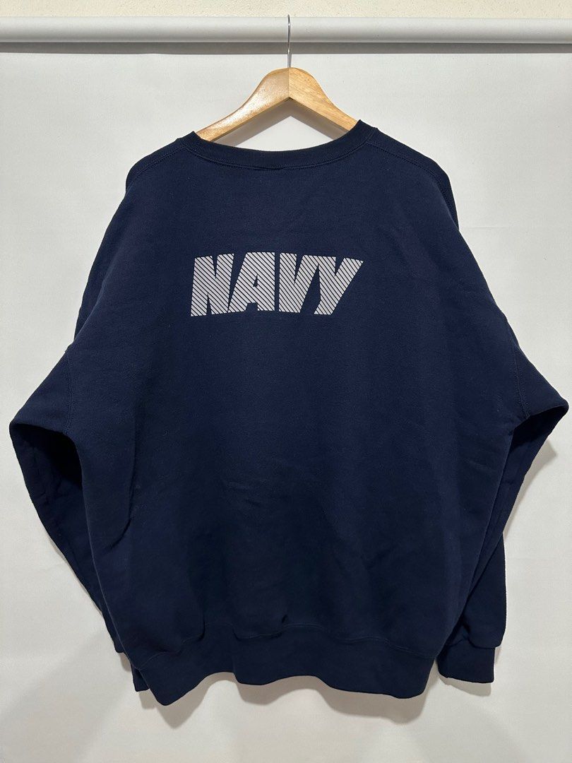Vintage US NAVY Sweatshirt BOXY (Category: Activewear) located in Pateros City. Submitted by garmentory (Listing ID 1335681055, Image 2). Description: Size XXL: 28W x 28L Boxy Fit Made in USA 3M hits on front and back.