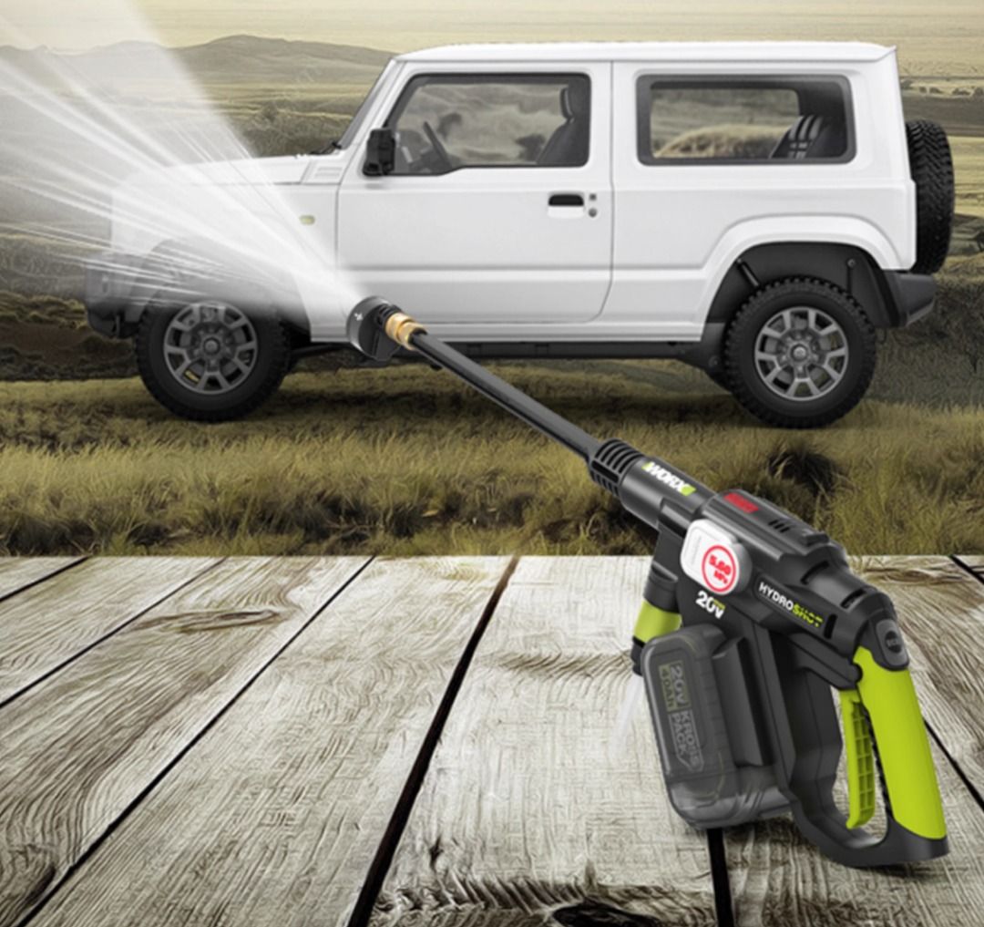 WORX HYDROSHOT 20V HIGH PRESSURE WASHER HIGH PRESSURE CLEANER WASHING CARS