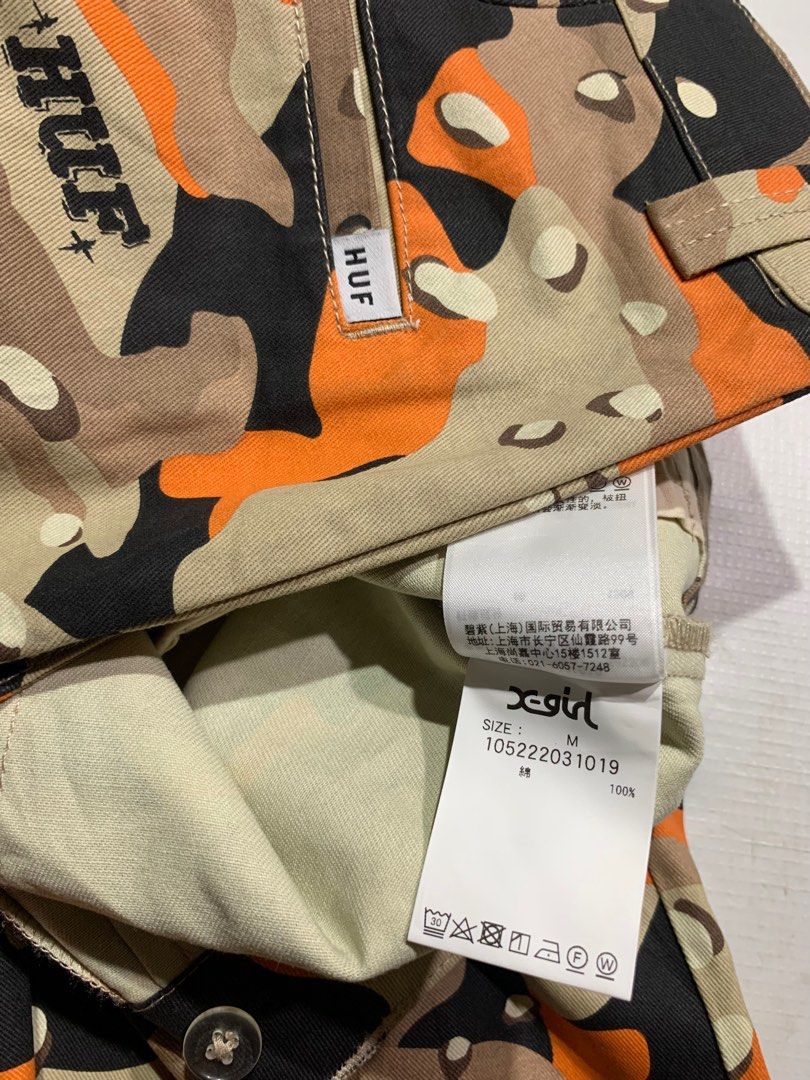 X-GIRL X HUF BIG UPS CAMO SKATE PANTS, Fesyen Pria, Pakaian , Bawahan di  Carousell