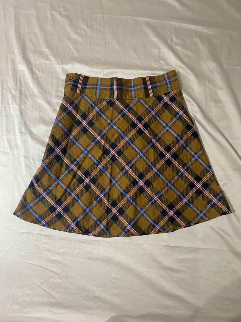 Yellow plaid skirt forever 21 outlet