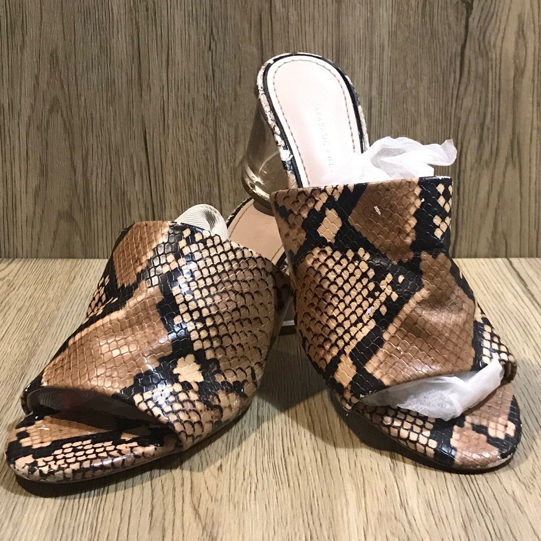 Zara snakeskin slides hot sale
