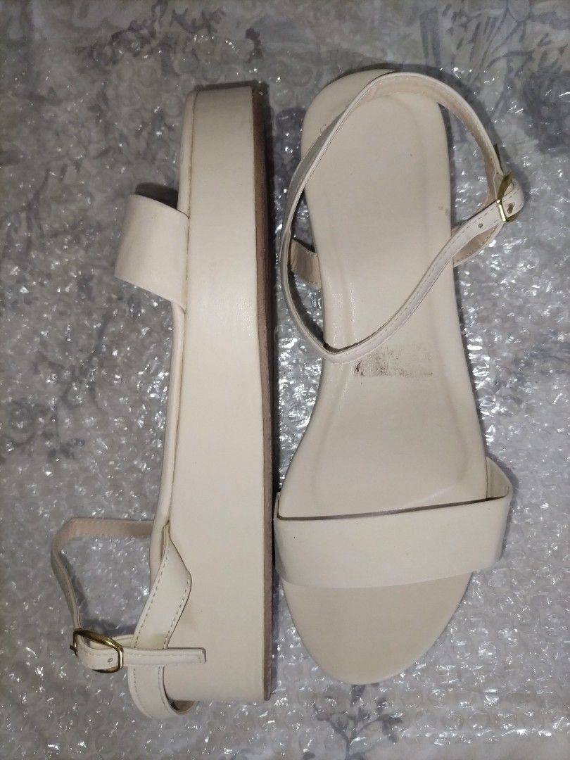 2 inch wedge heels (Category: Heels) located in Bacolod City. Submitted by ownpreloved.declutter (Listing ID 1335847949, Image 2). Description: Used once heels but well kept Tag marks on sole can be wiped off 25 cm but due to its design fits to 24-24.5 cm Lightweight at di masakit sa paa Free shipping to sure buyers.