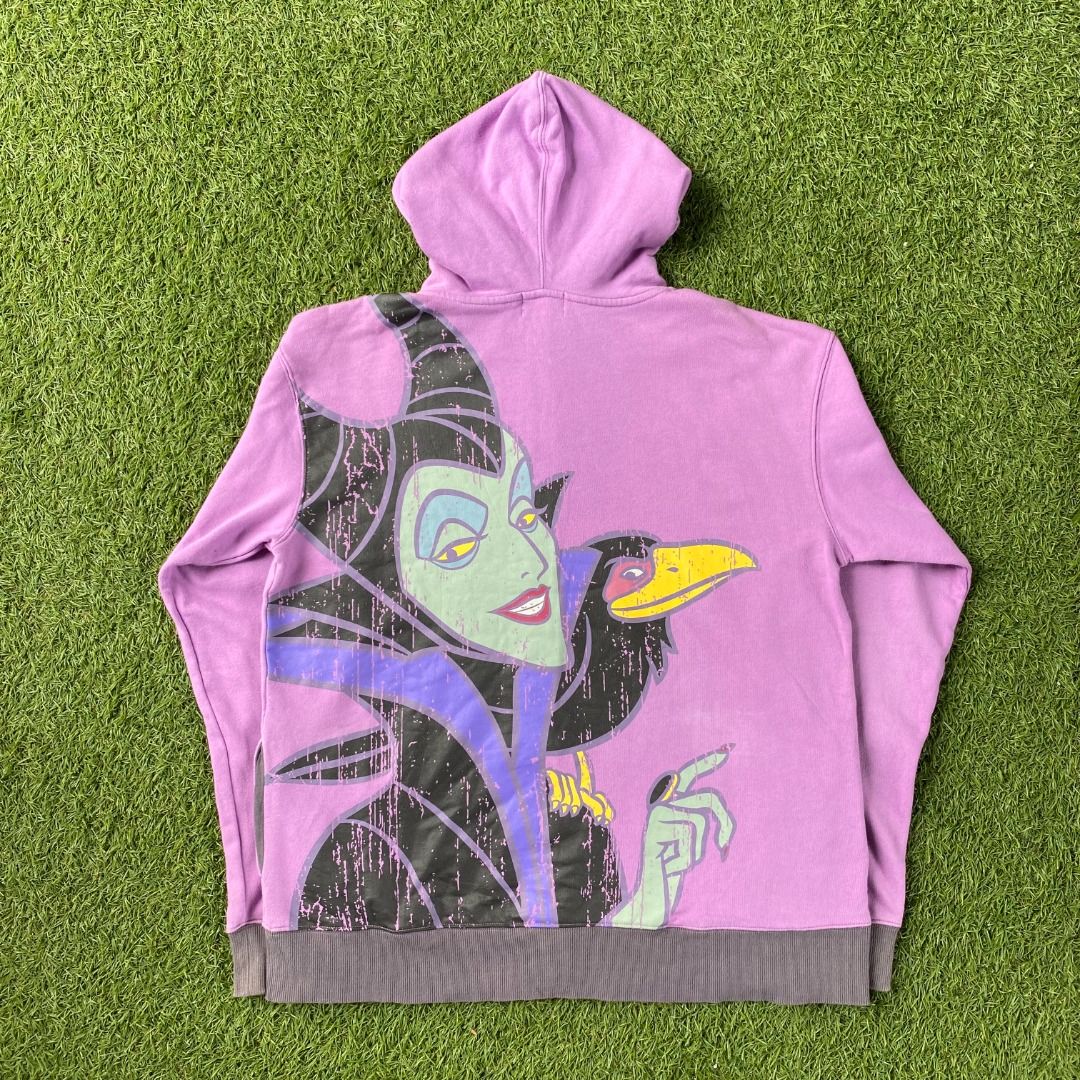 90s Disney Maleficent Zip Up Hoodie Purple Back Hit Graphic Hooded Sweatshirt Size L Pit 24 Men s Fashion Coats Jackets and Outerwear on Carousell