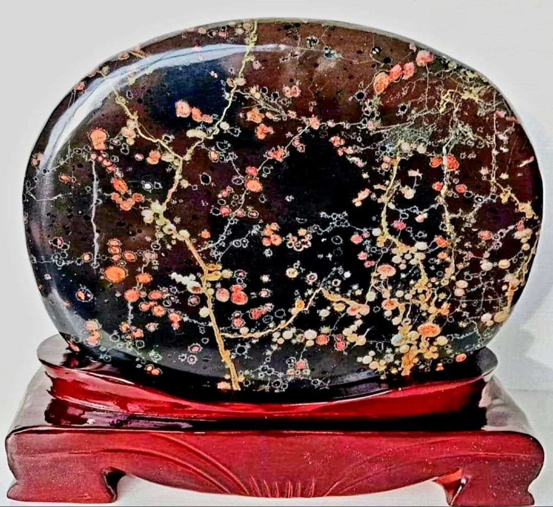 梅花石　鉱石　木台 梅花石