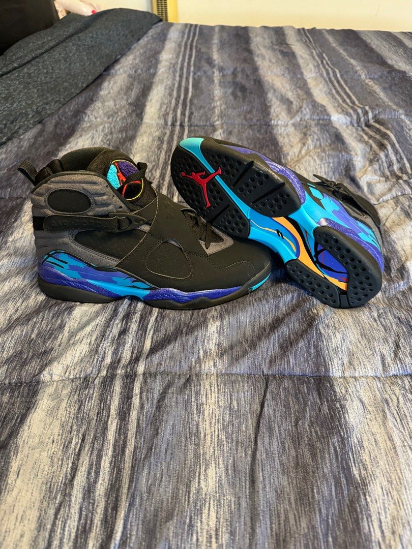 Air Jordan 8 retro Aqua Men s Fashion Footwear on Carousell