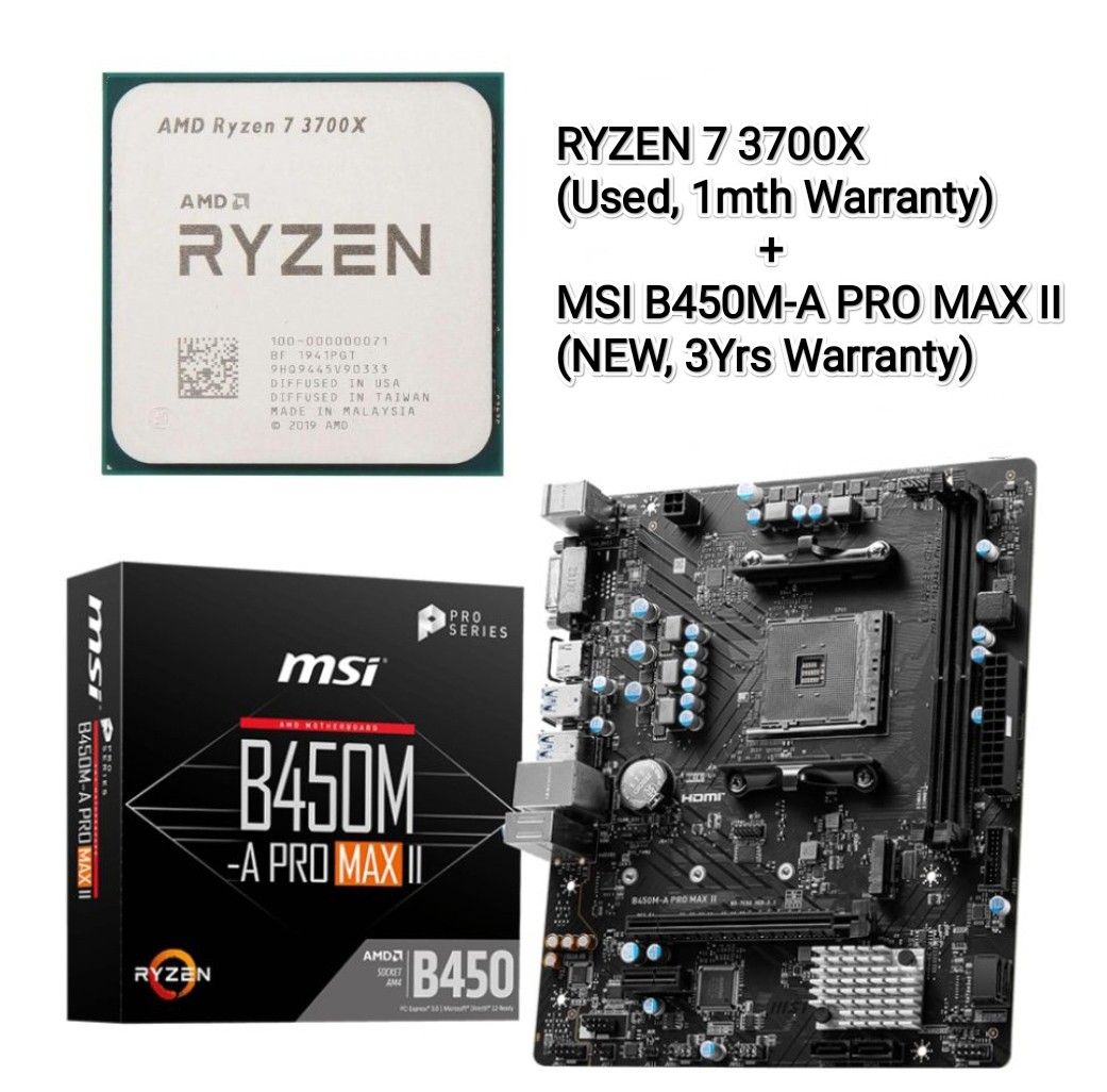 AMD Ryzen 7 3700X 2700X processor Or COMBO Mobo B550 B450 A520 Am4 CPU 8 Cores 16 Threads PC GAMING EDITING STREAMING pcie gen4 nvme ssd Compatible